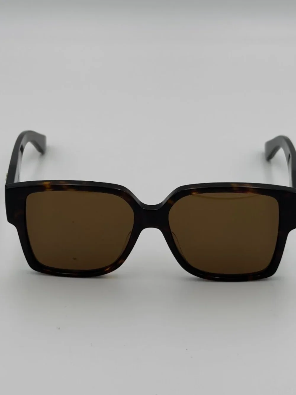 Saint Laurent SL M9 003 55mm Havana Brown Square Sunglasses YSL w/ Case
